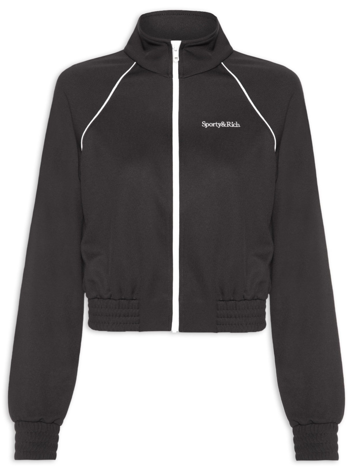 Jaqueta Feminina Track Serif Logo Retrô Marrom Sporty & Rich