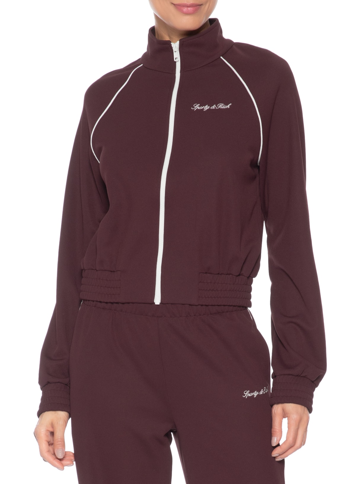 Jaqueta Feminina Track Signature Logo Retrô Vermelho Sporty & Rich