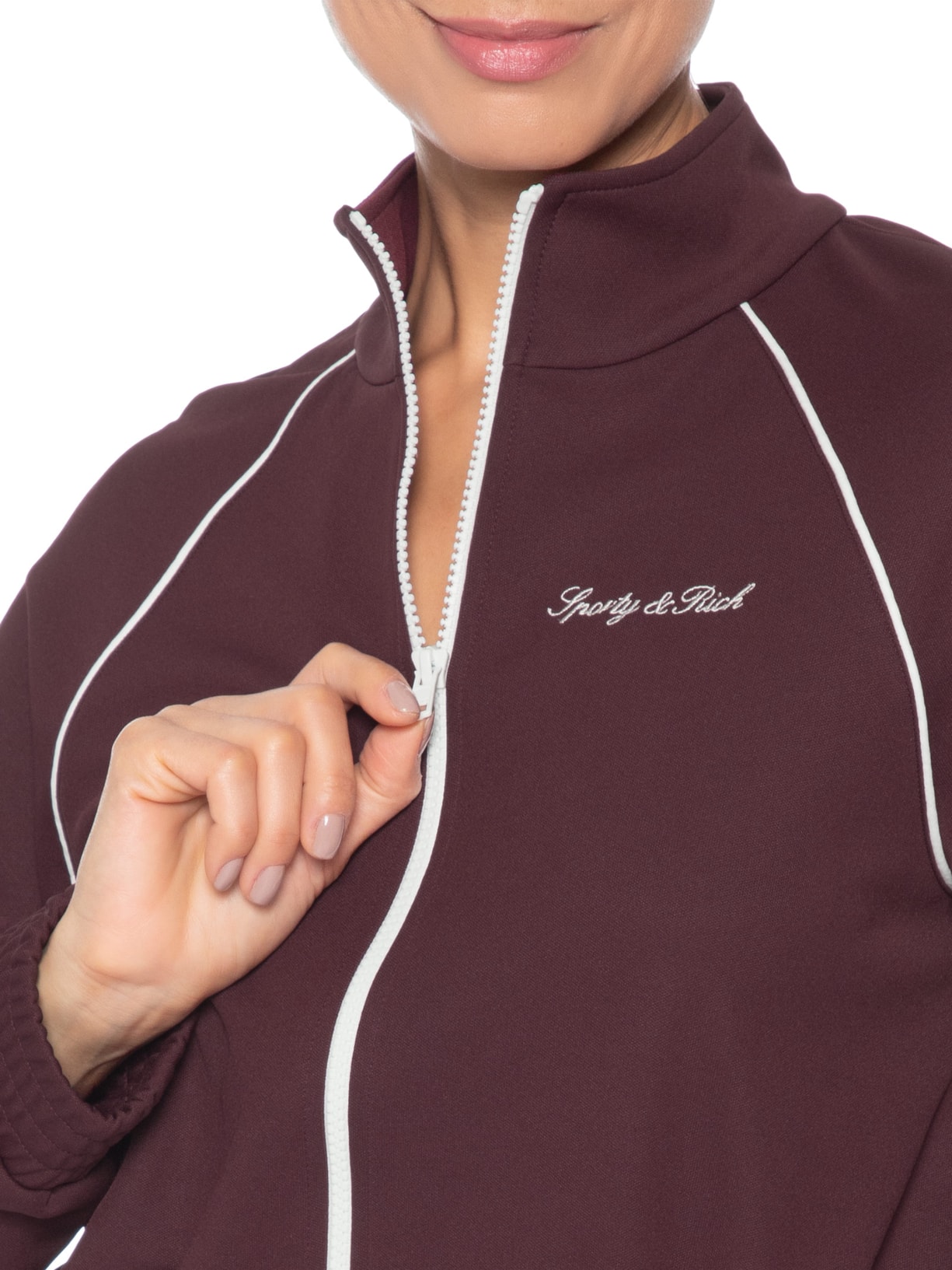 Jaqueta Feminina Track Signature Logo Retrô Vermelho Sporty & Rich