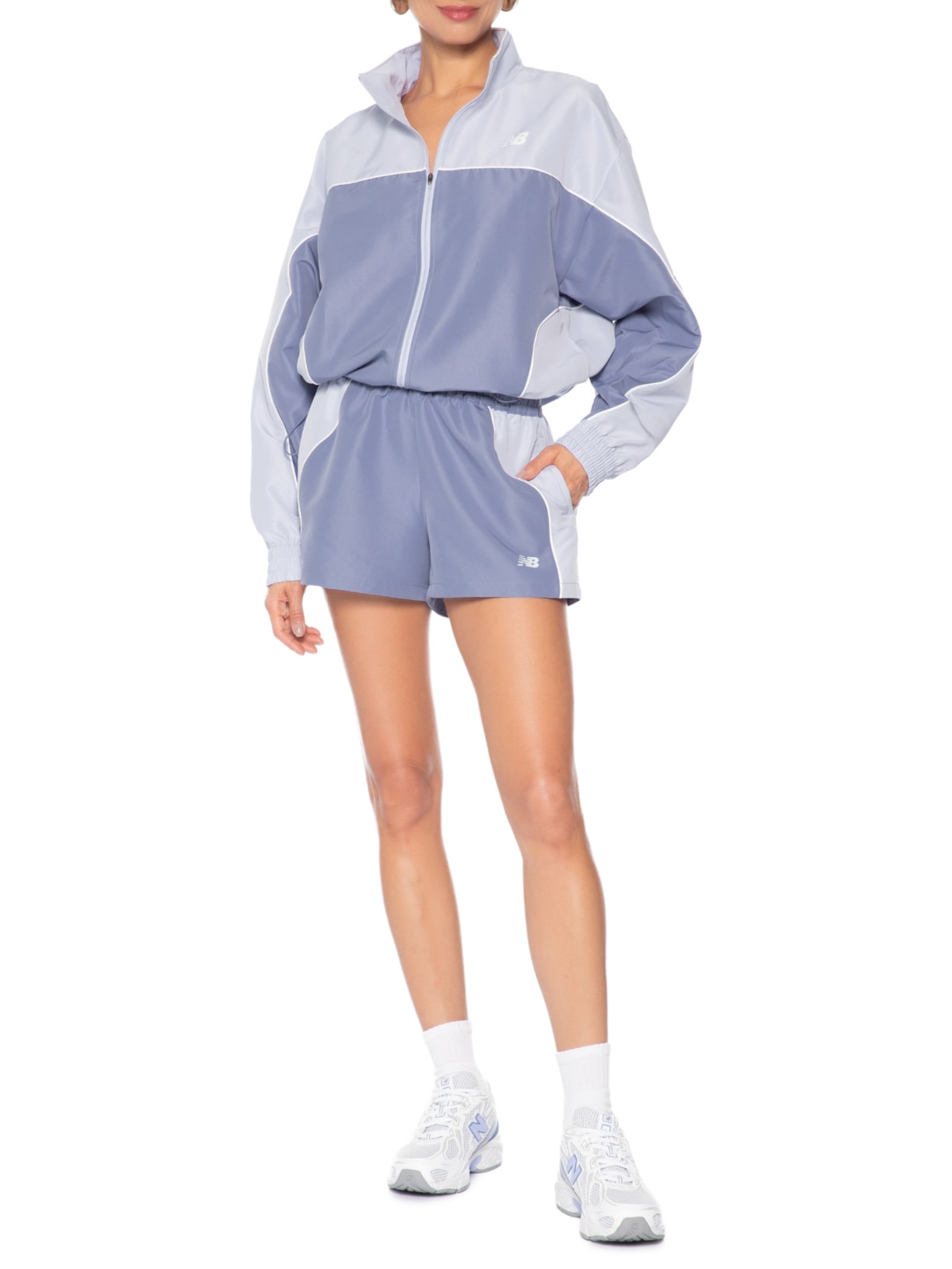 Jaqueta Feminina Trackside Woven Roxo New Balance