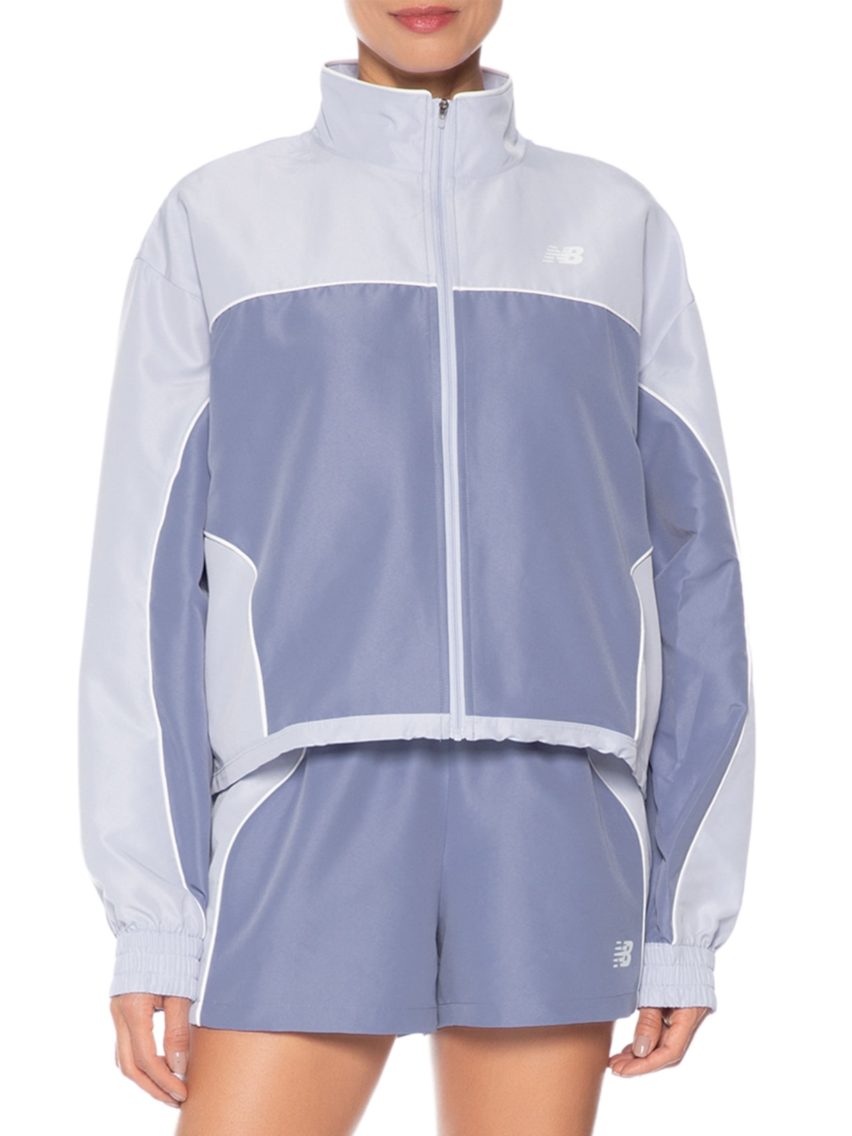 Jaqueta Feminina Trackside Woven Roxo New Balance