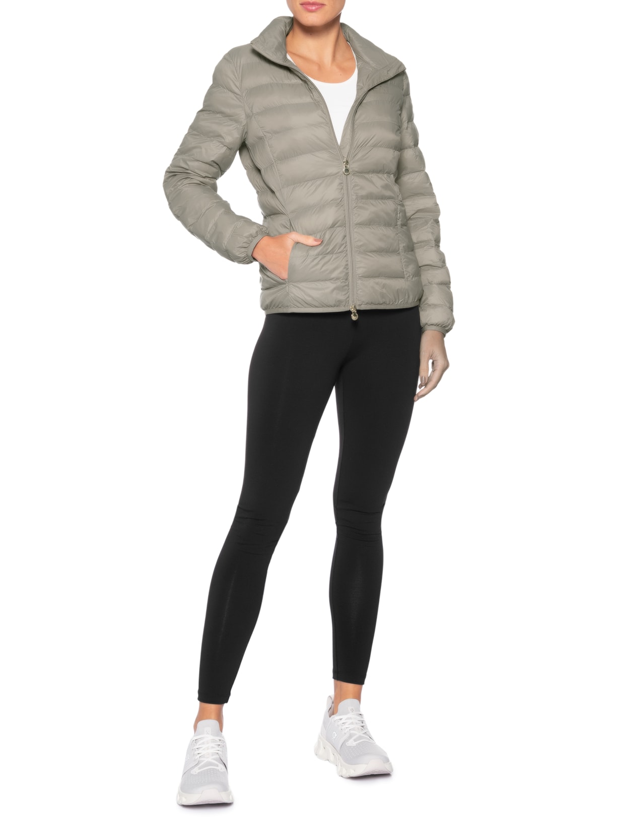 Jaqueta Feminina Train Core Eco Down Ultra Bege Ea7 Emporio Armani