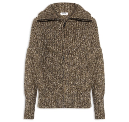 Jaqueta Feminina Tricot - Marrom