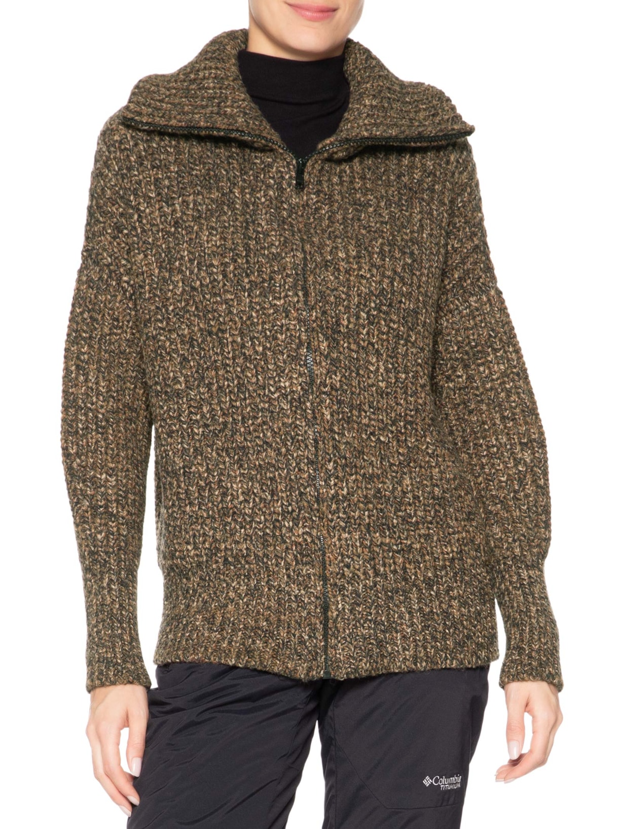 Jaqueta Feminina Tricot Marrom Anselmi