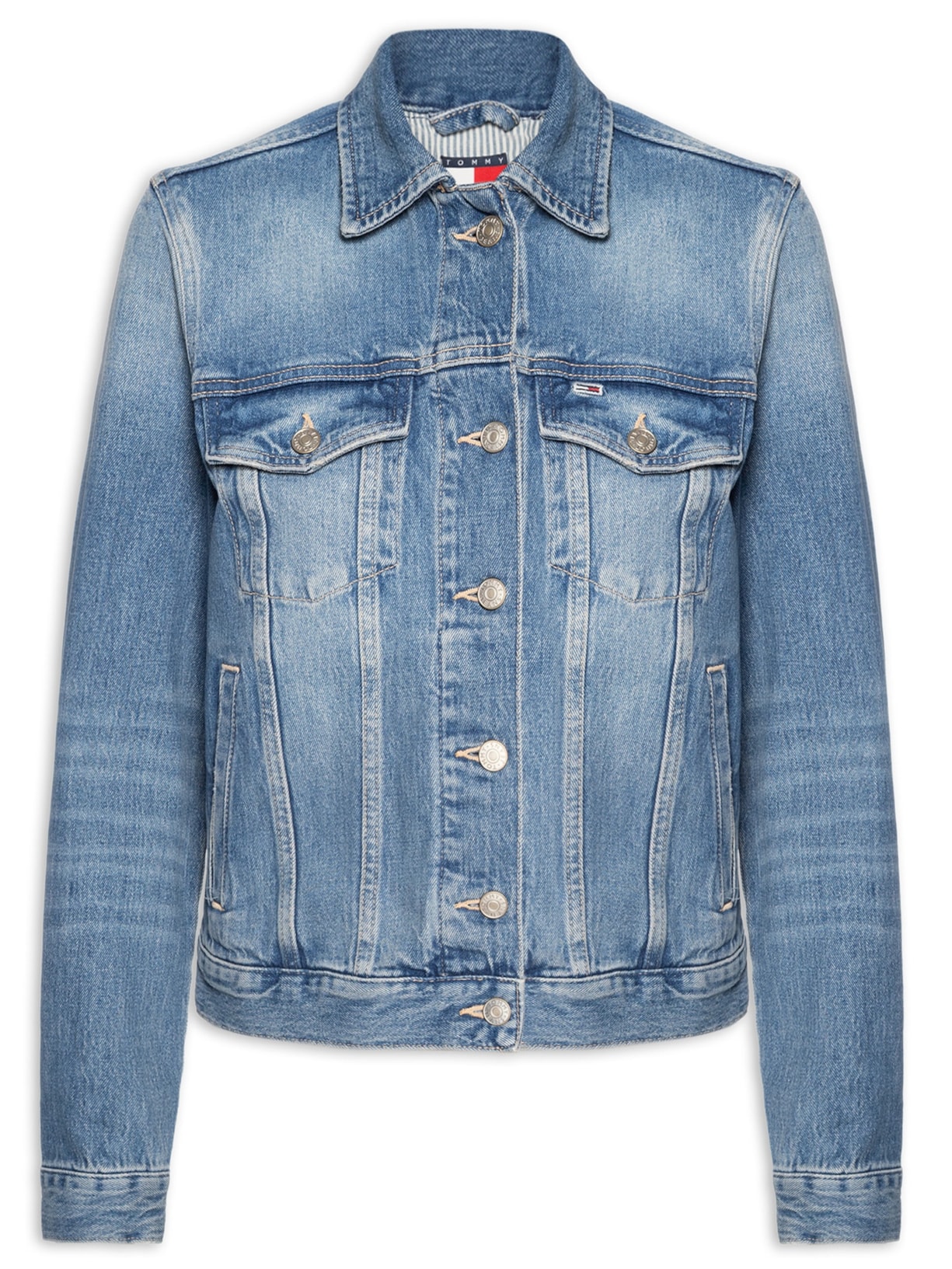 Jaqueta Feminina Trucker Rwb BI5135 Azul Tommy Jeans