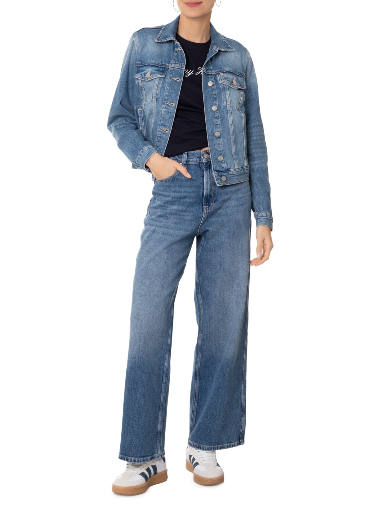 Jaqueta Feminina Trucker Rwb BI5135 Azul Tommy Jeans