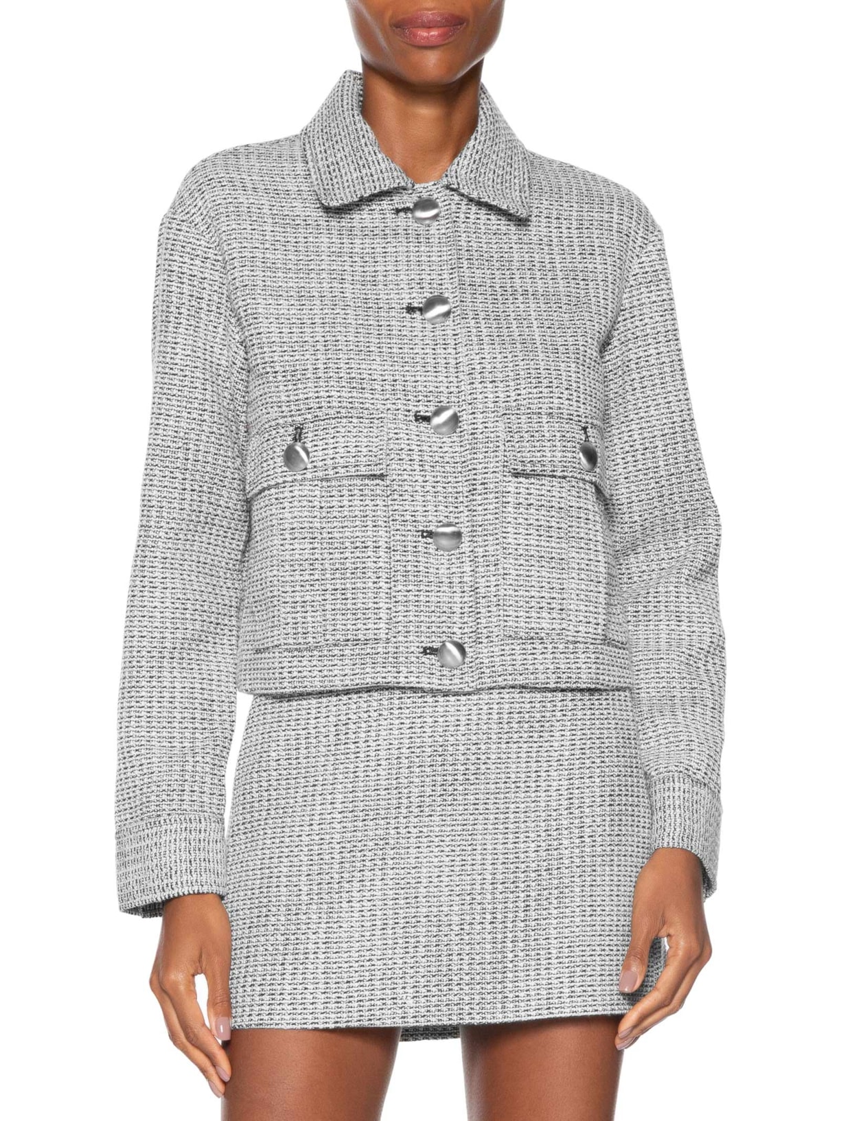 Jaqueta Feminina Tweed Preto Animale