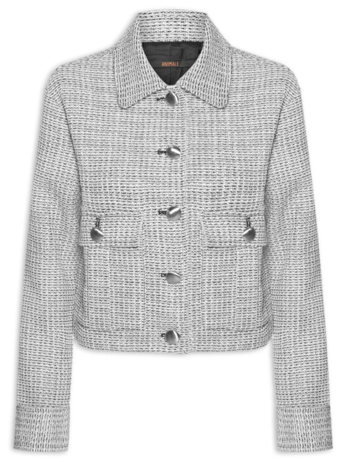 Jaqueta Feminina Tweed - Preto