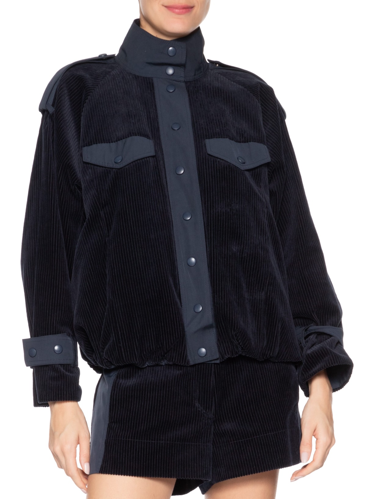 Jaqueta Feminina Veludo Ciclon Fabi Azul Nk