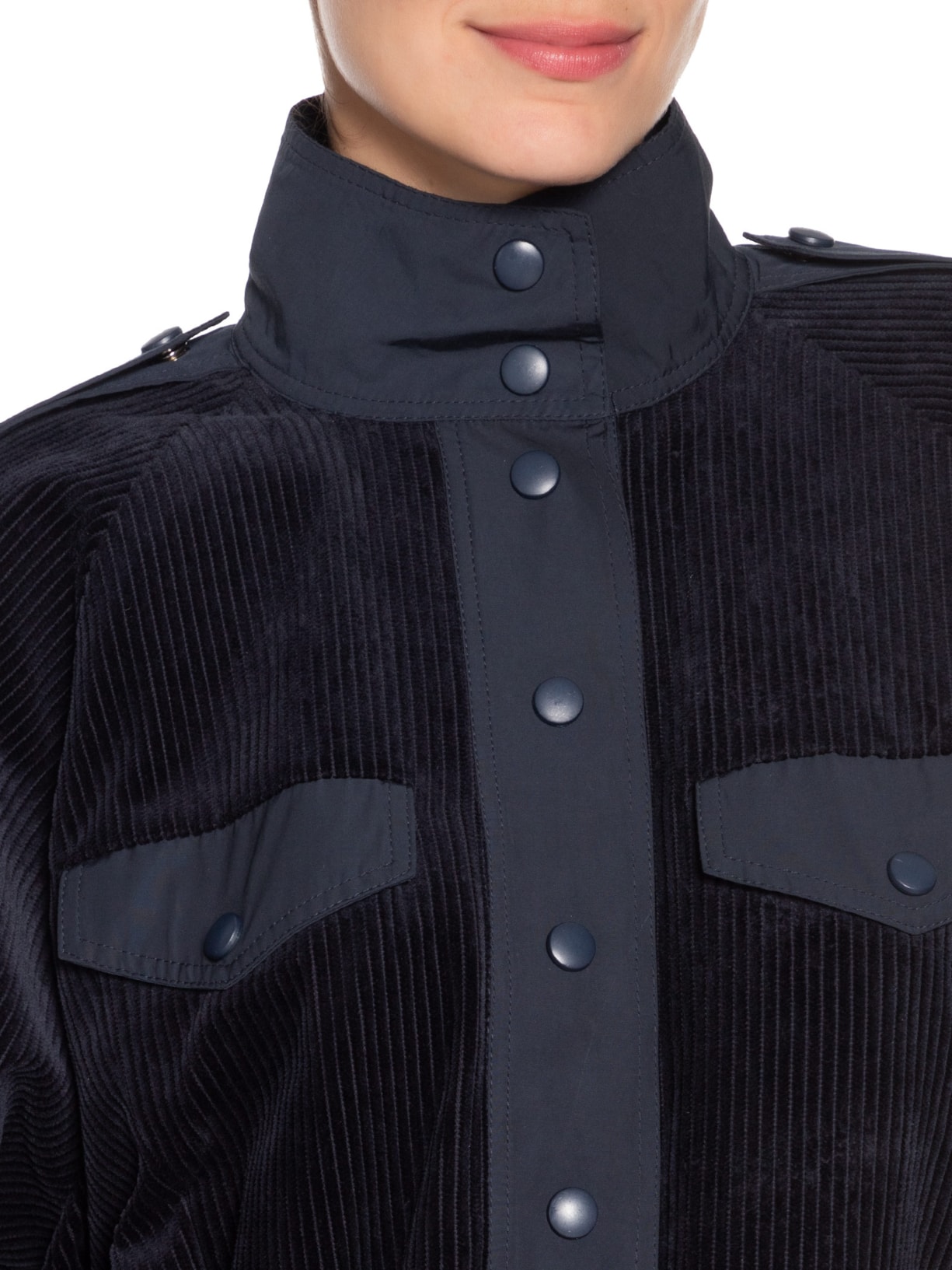 Jaqueta Feminina Veludo Ciclon Fabi Azul Nk