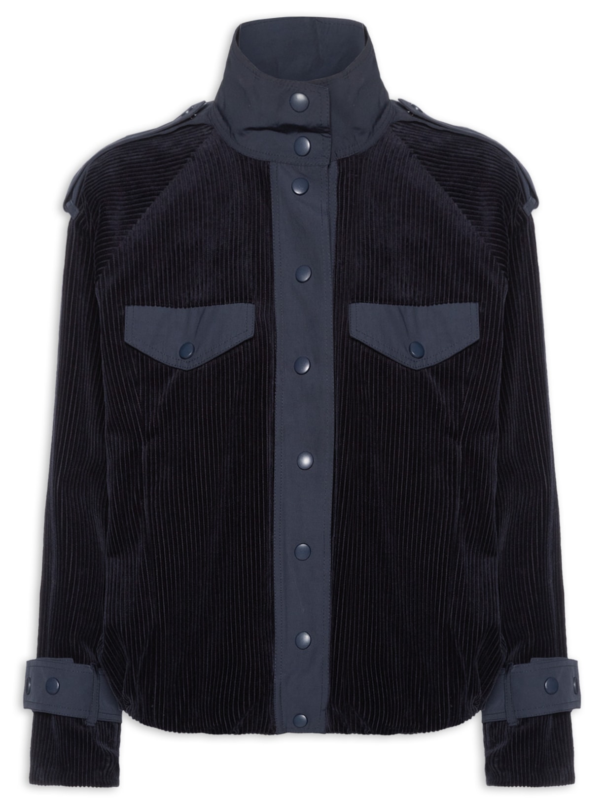 Jaqueta Feminina Veludo Ciclon Fabi Azul Nk