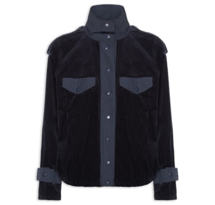 Jaqueta Feminina Veludo Ciclon Fabi - Azul