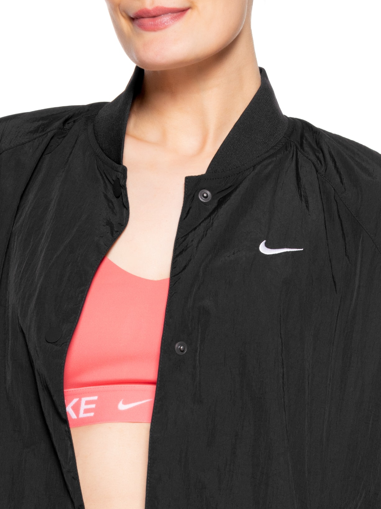 Jaqueta Feminina W NSW HBR Varsity Preto Nike