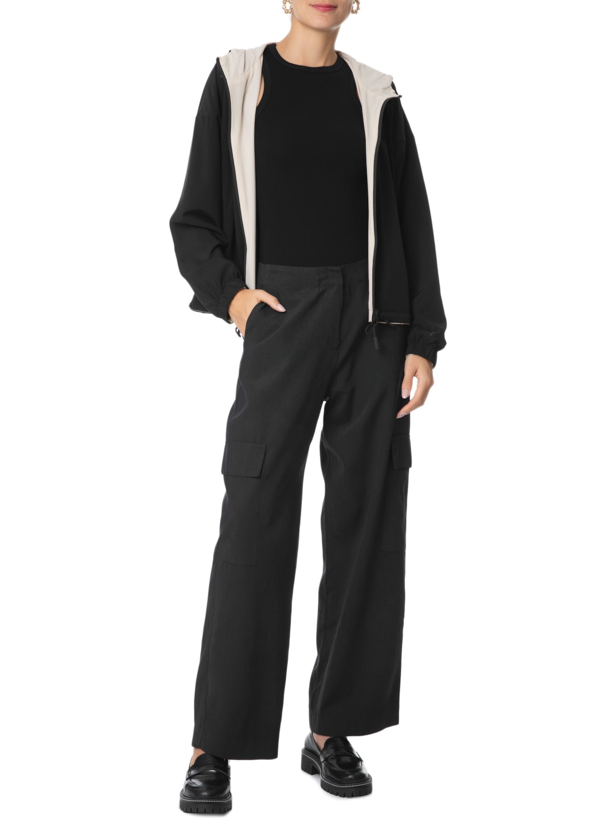 Jaqueta Feminina Windbreaker Superlight Double Face Preto Osklen