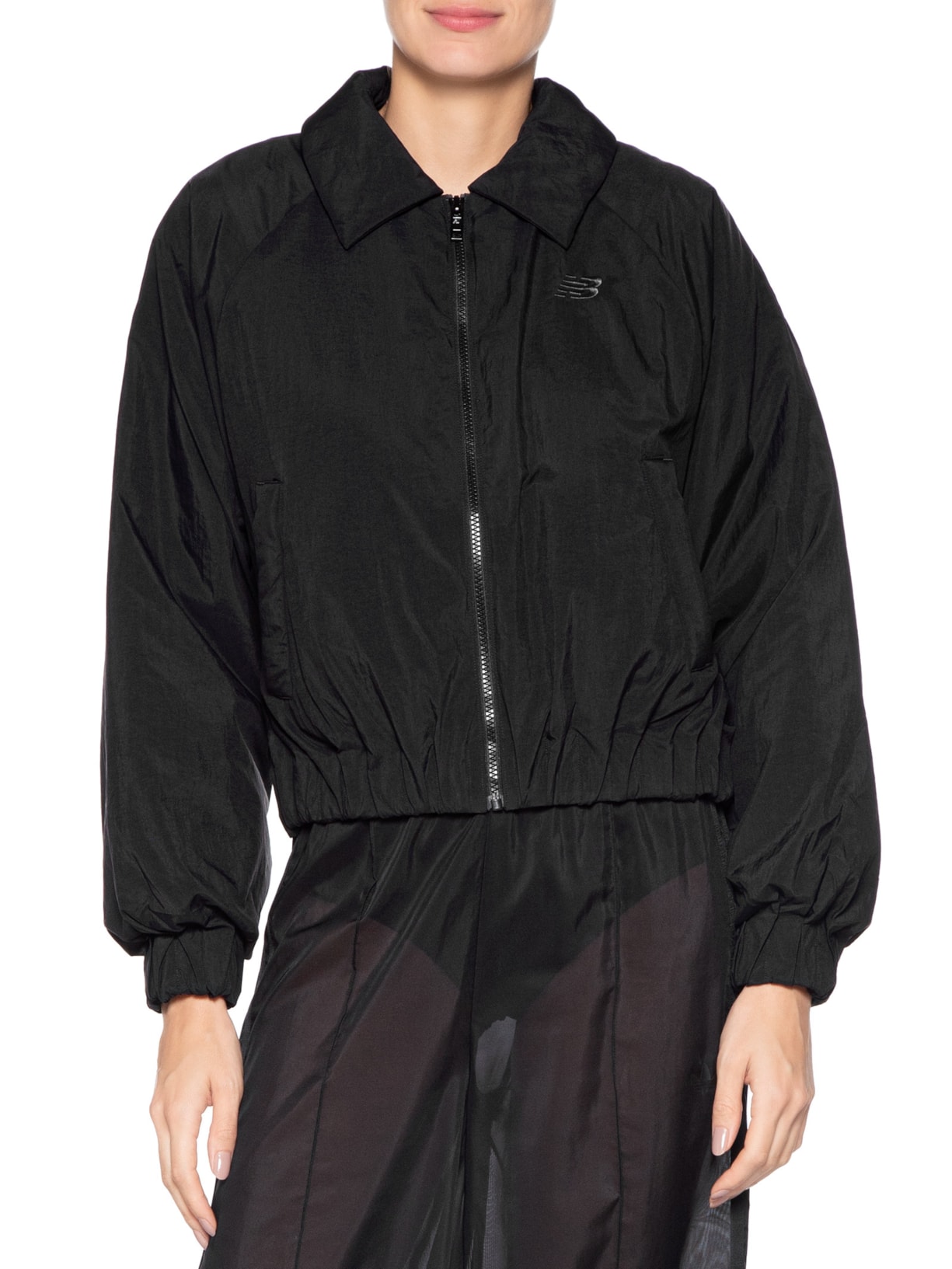 Jaqueta Feminina Woven Bomber Preto New Balance