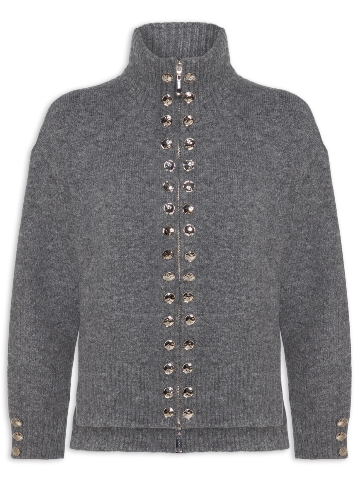 Jaqueta Helena Tricot Cinza Bo.bô + Helena Barbero