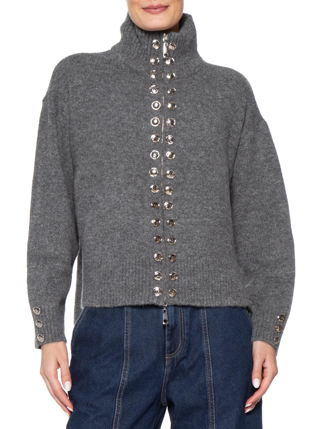 Jaqueta Helena Tricot Cinza Bo.bô + Helena Barbero