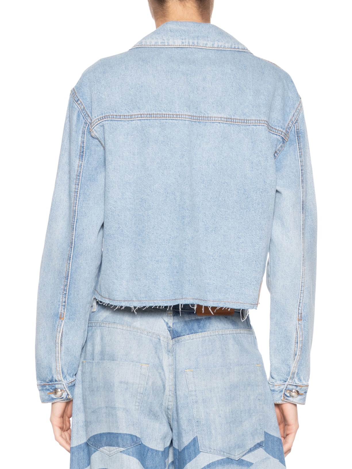 Jaqueta Jeans Cropped Azul Farm