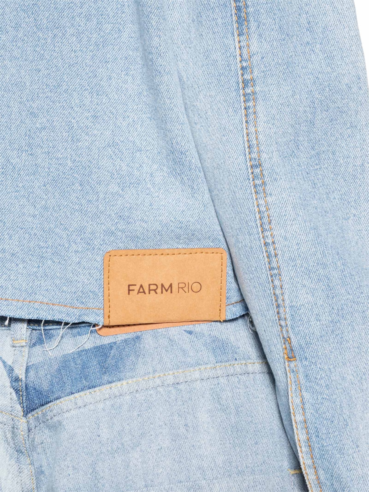 Jaqueta Jeans Cropped Azul Farm