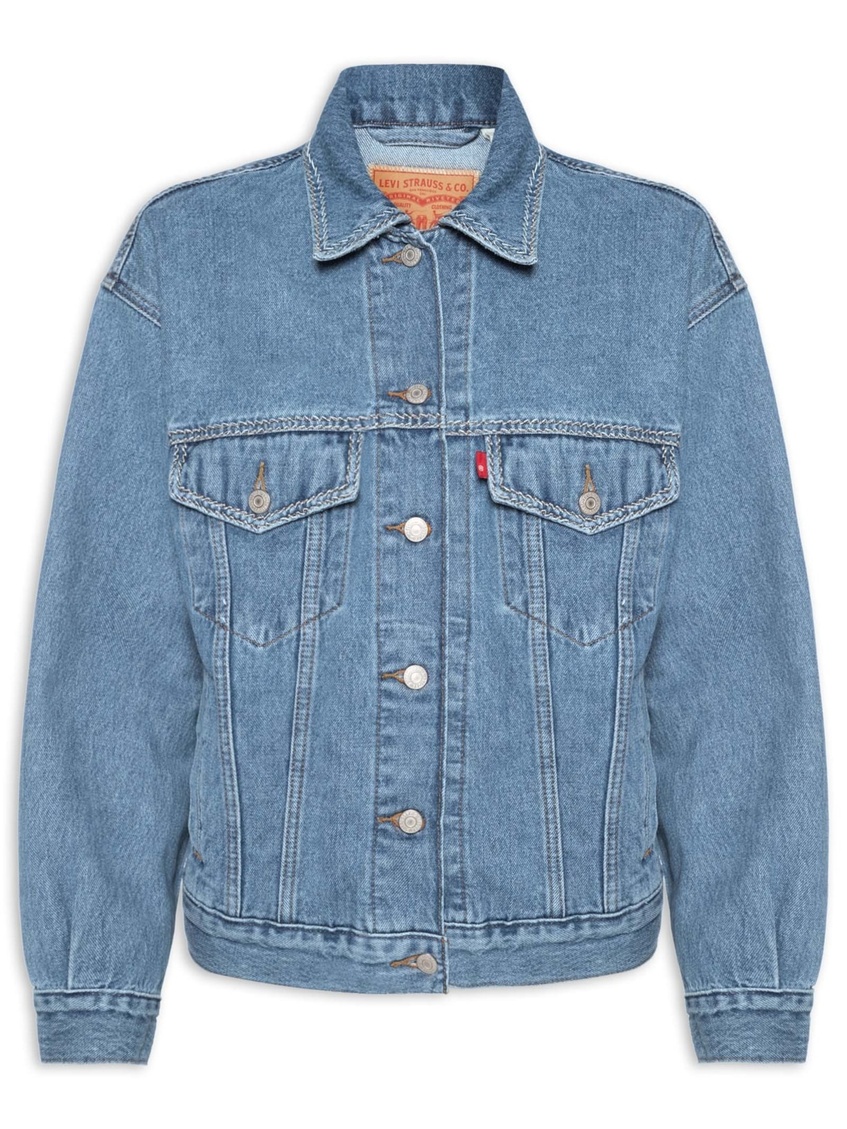 Jaqueta Jeans Feminina 90'S Trucker - Azul