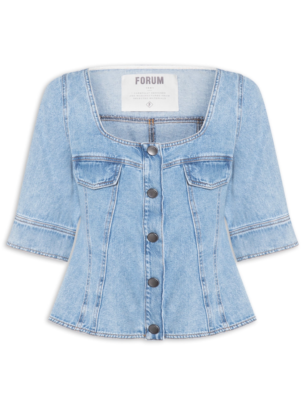 Jaqueta Jeans Feminina Azul Forum