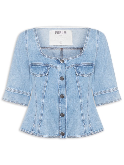 Jaqueta Jeans Feminina - Azul