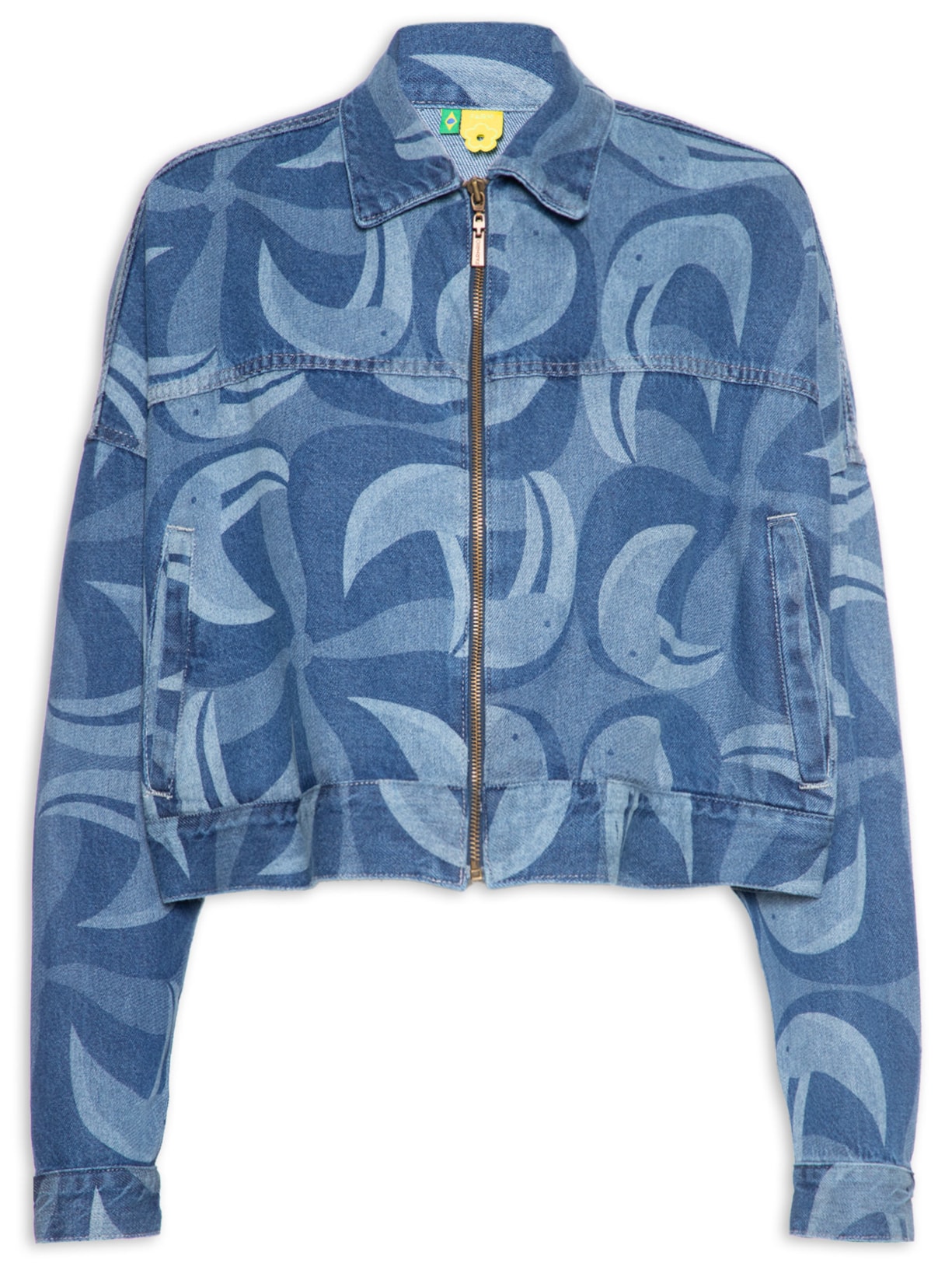 Jaqueta Jeans Feminina Laser Tuca Tropical – Azul Farm