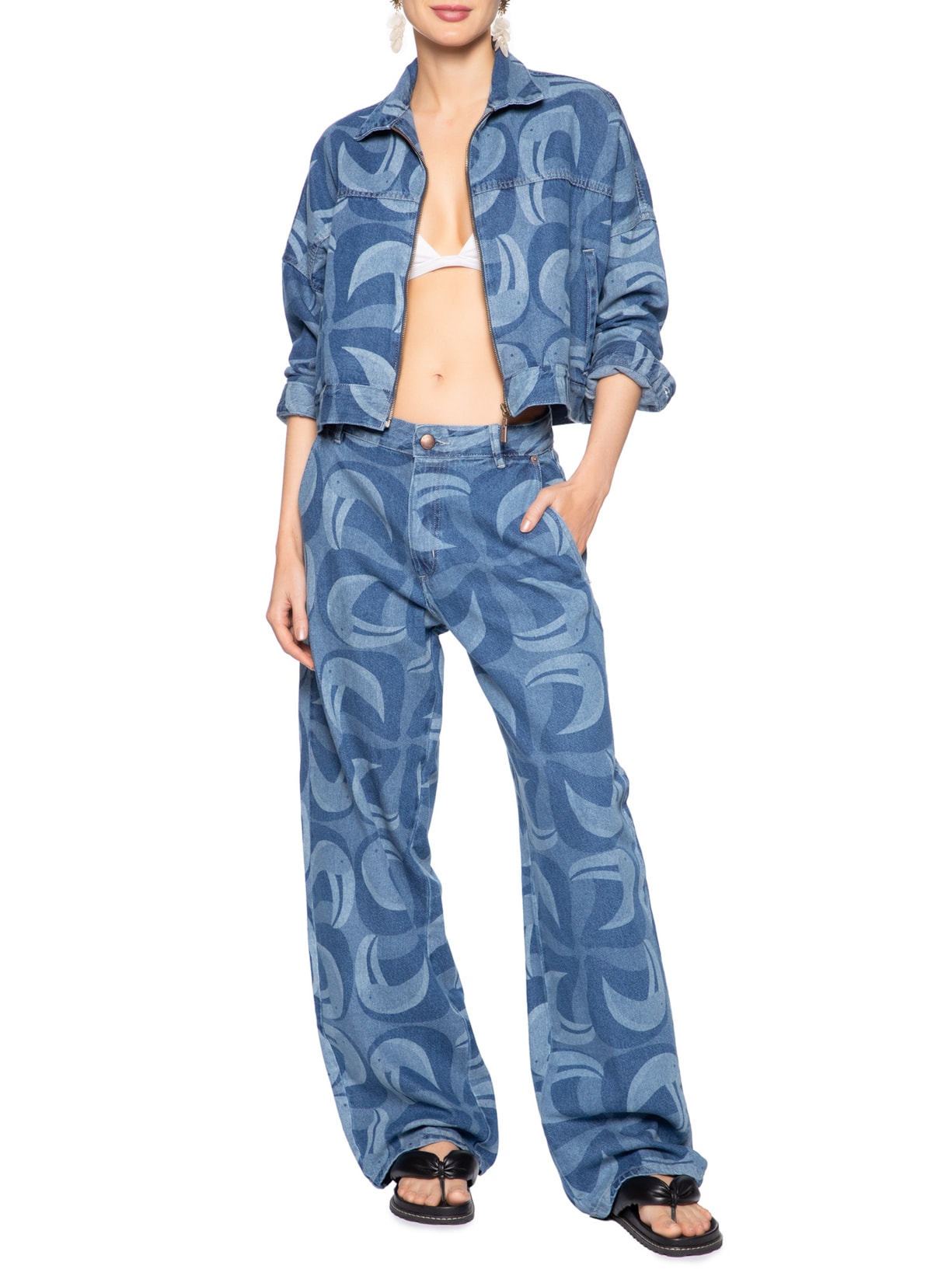 Jaqueta Jeans Feminina Laser Tuca Tropical – Azul Farm