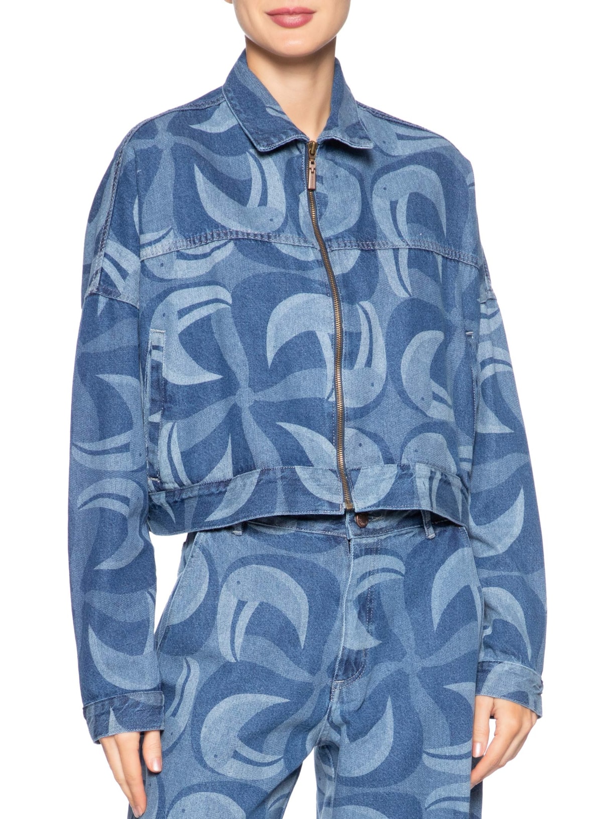 Jaqueta Jeans Feminina Laser Tuca Tropical – Azul Farm