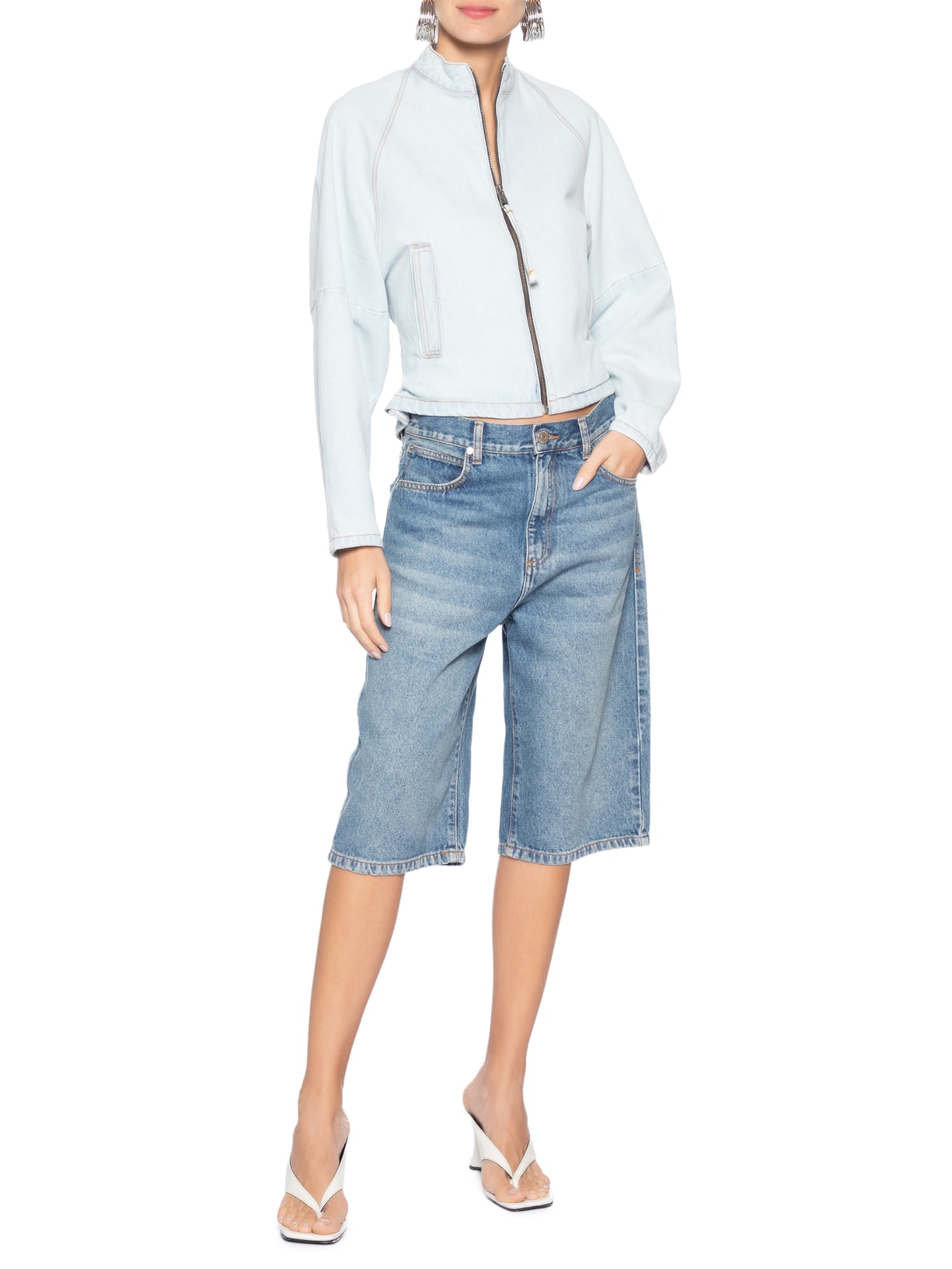 Jaqueta Jeans Feminina Lorelai Azul Andrea Bogosian