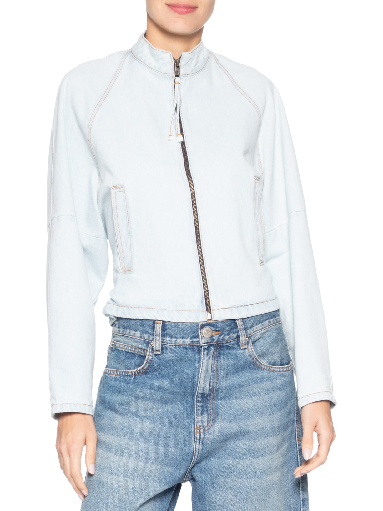 Jaqueta Jeans Feminina Lorelai Azul Andrea Bogosian