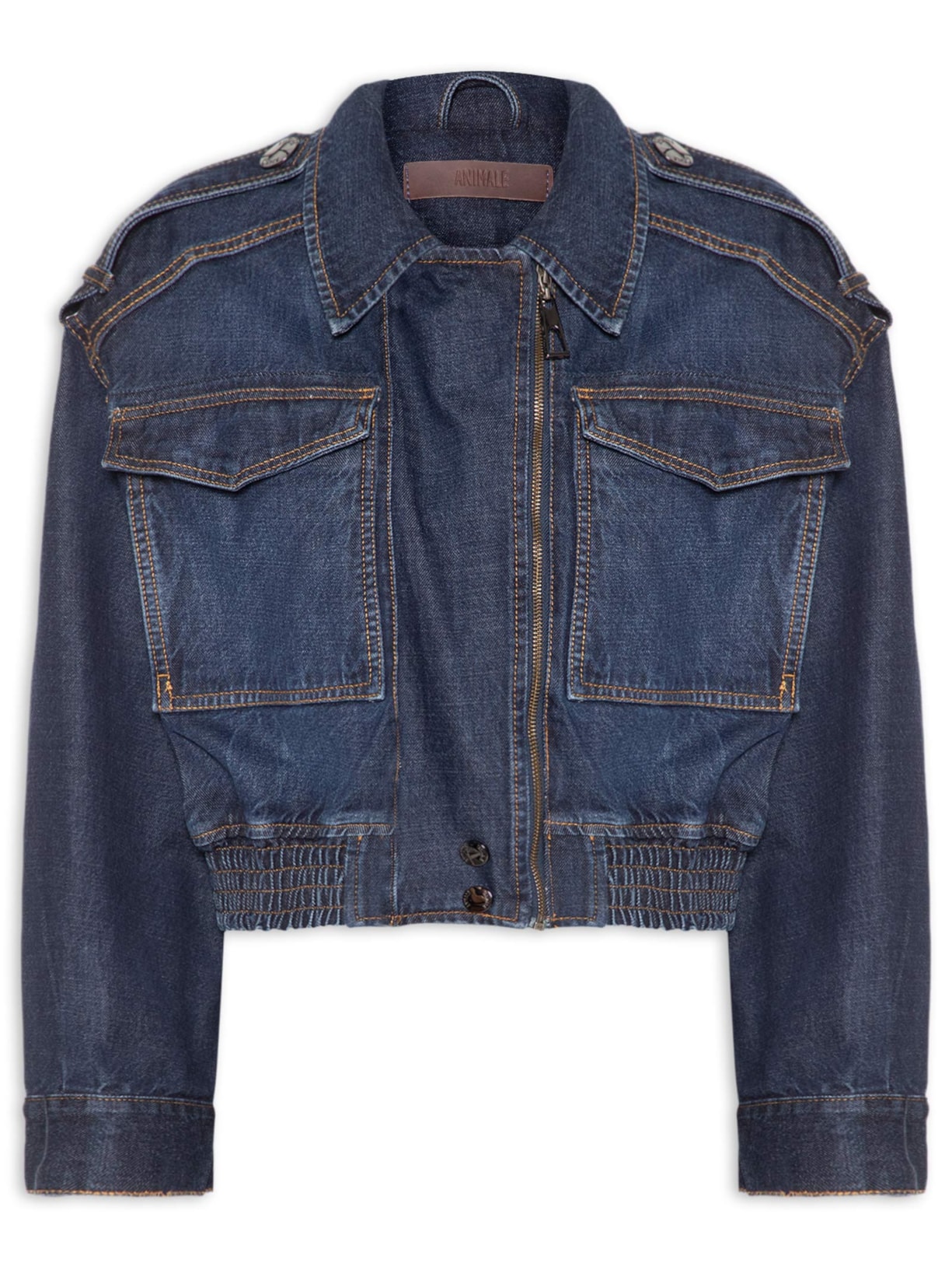 Jaqueta Jeans Feminina Perfecto Azul Animale