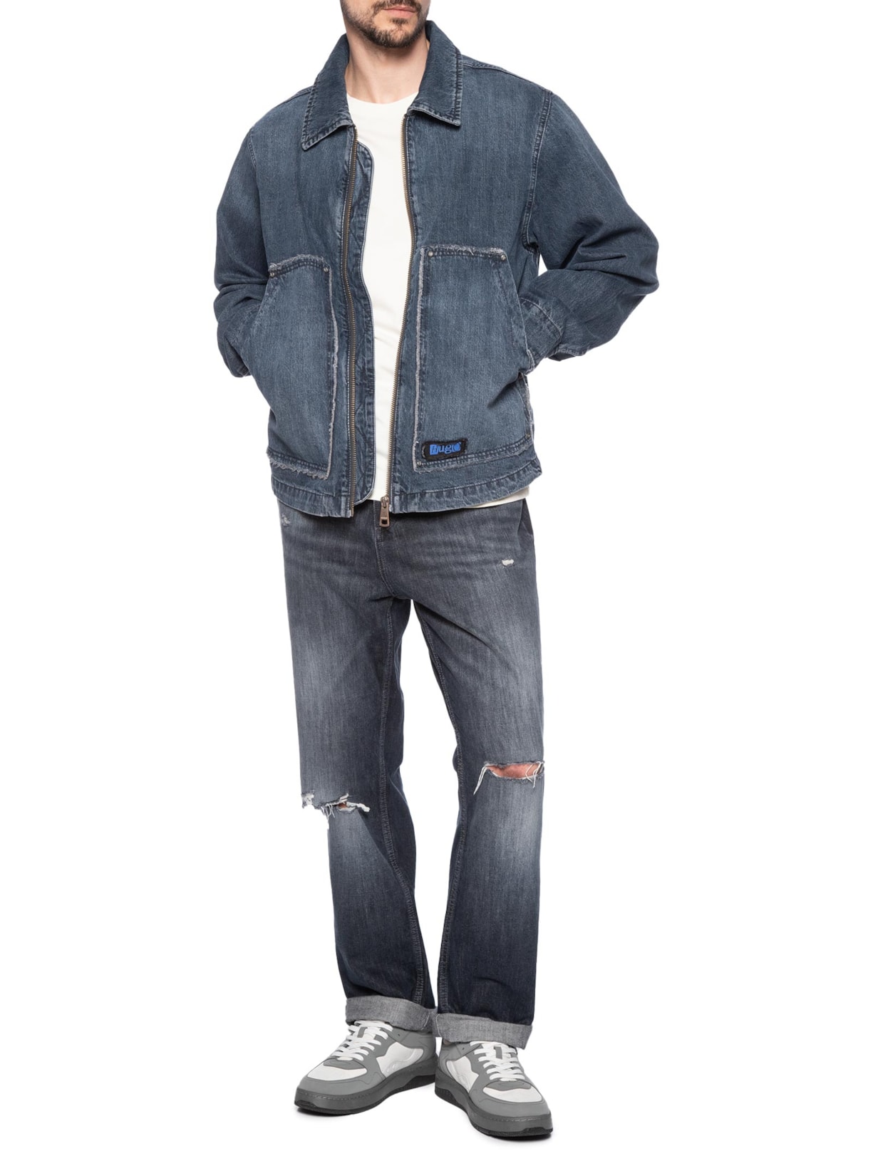 Jaqueta Jeans Masculina Chian Azul Hugo