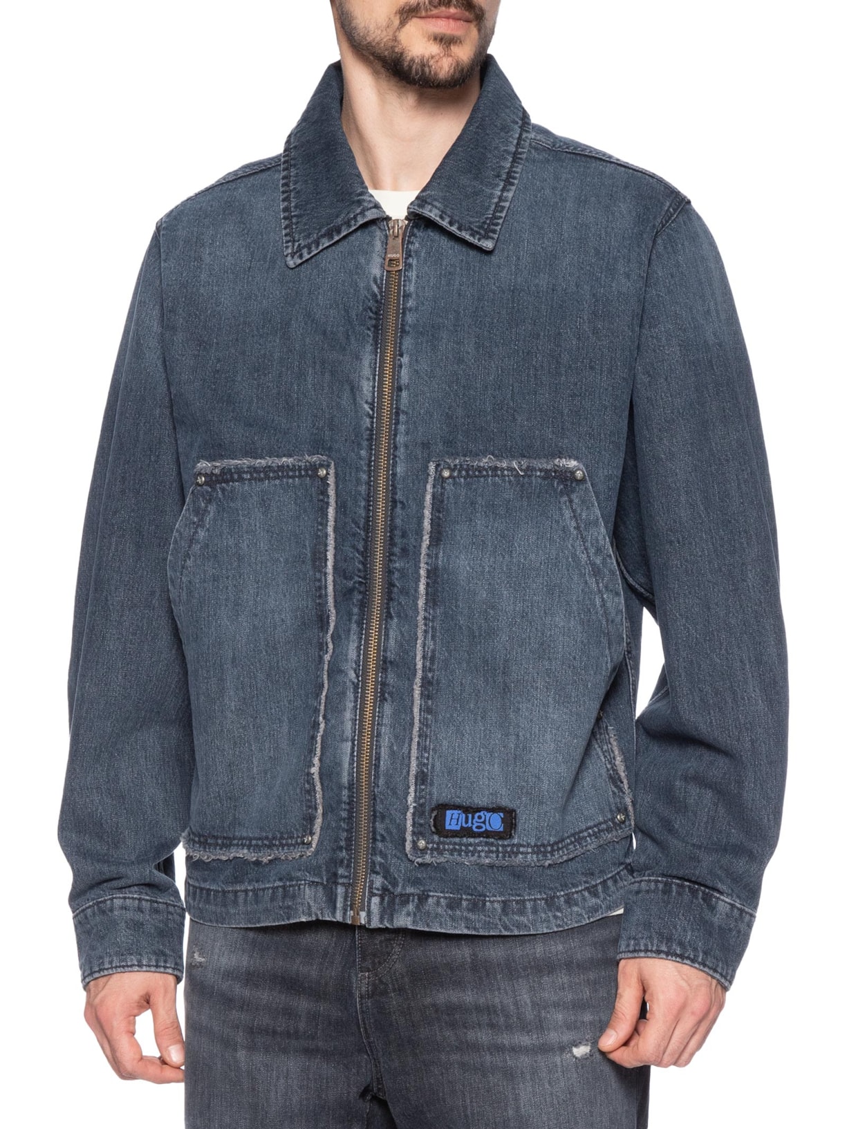 Jaqueta Jeans Masculina Chian Azul Hugo