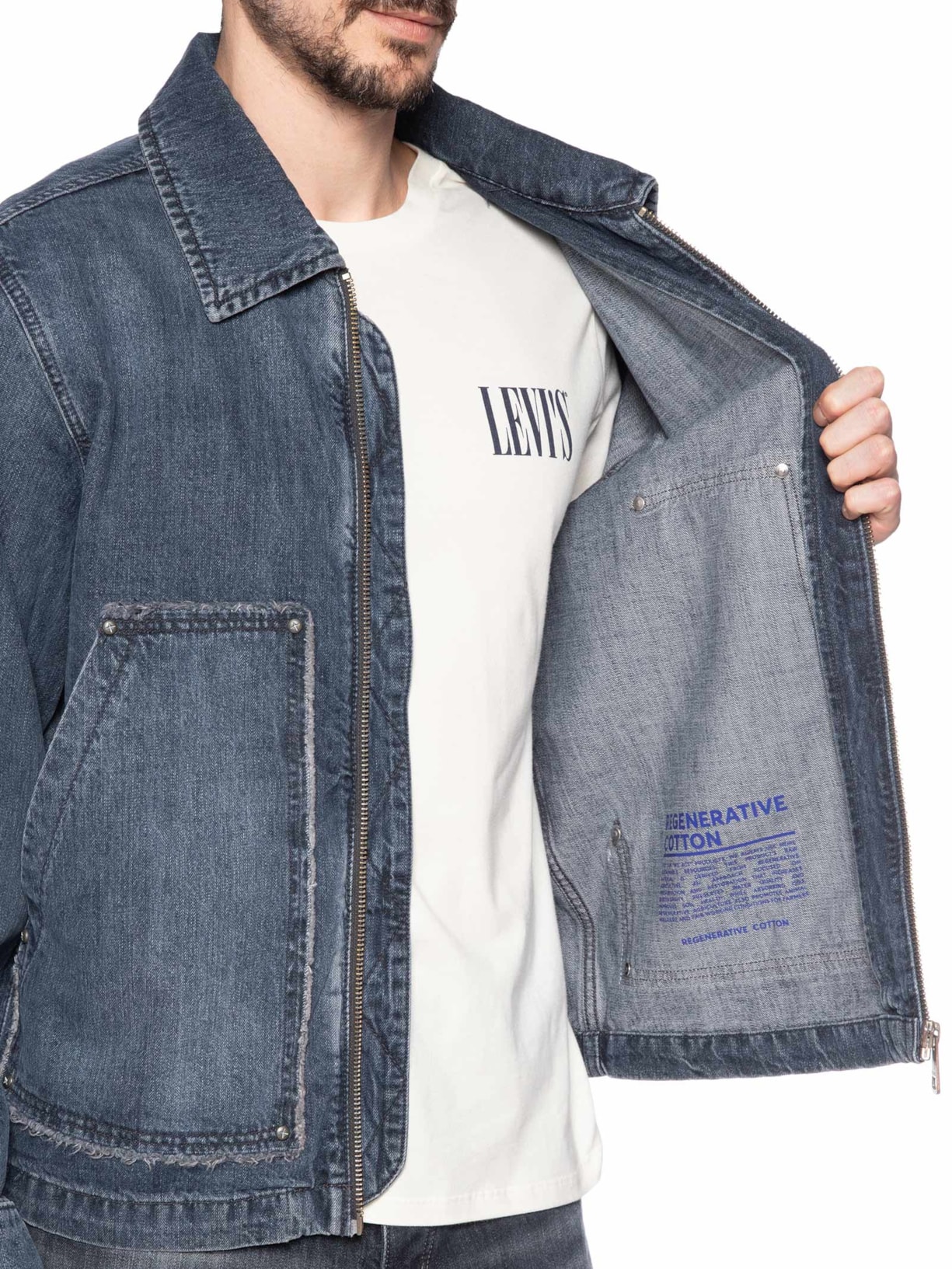 Jaqueta Jeans Masculina Chian Azul Hugo