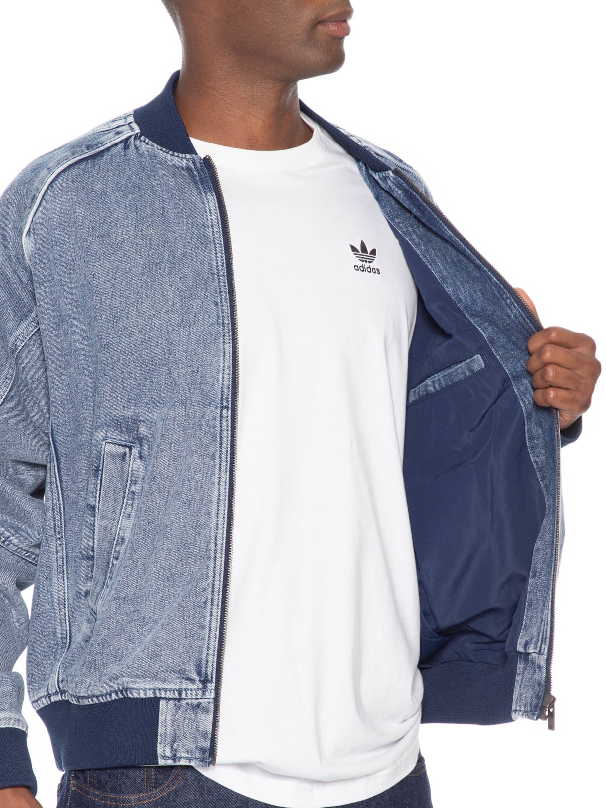 Jaqueta Jeans Masculina Classic Street Azul Adidas Originals