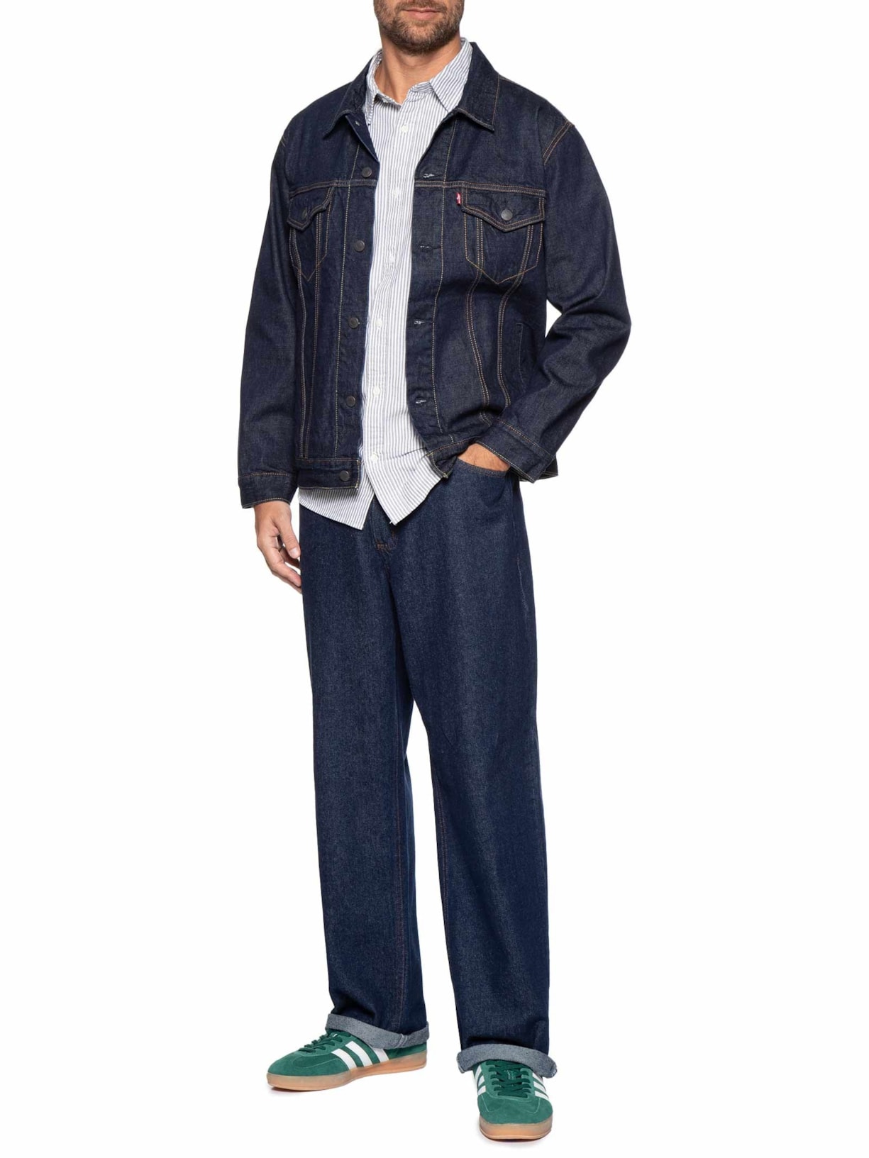 Jaqueta Jeans Masculina Relaxed Fit Trucker Azul Levi's
