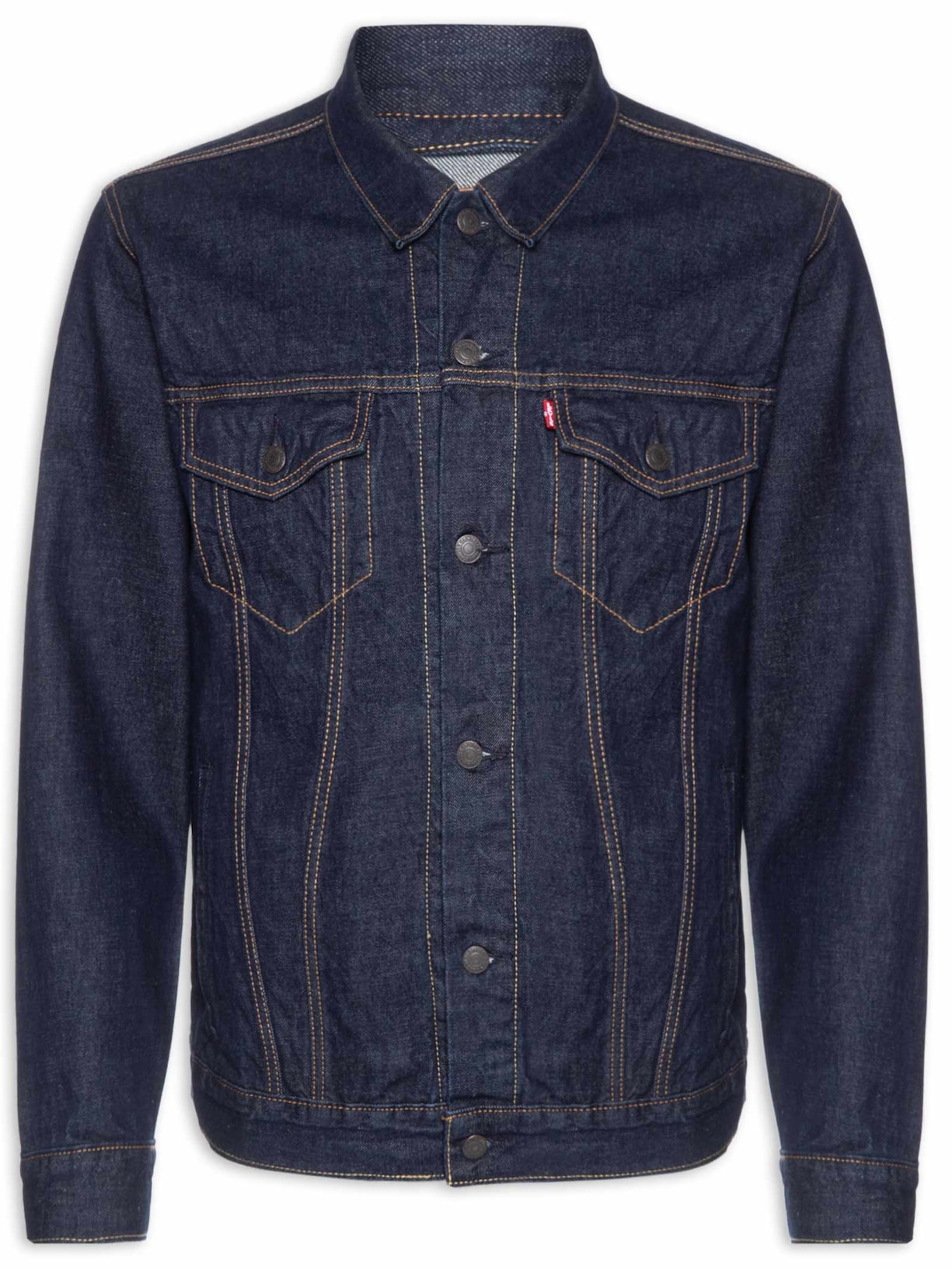 Jaqueta Jeans Masculina Relaxed Fit Trucker - Azul