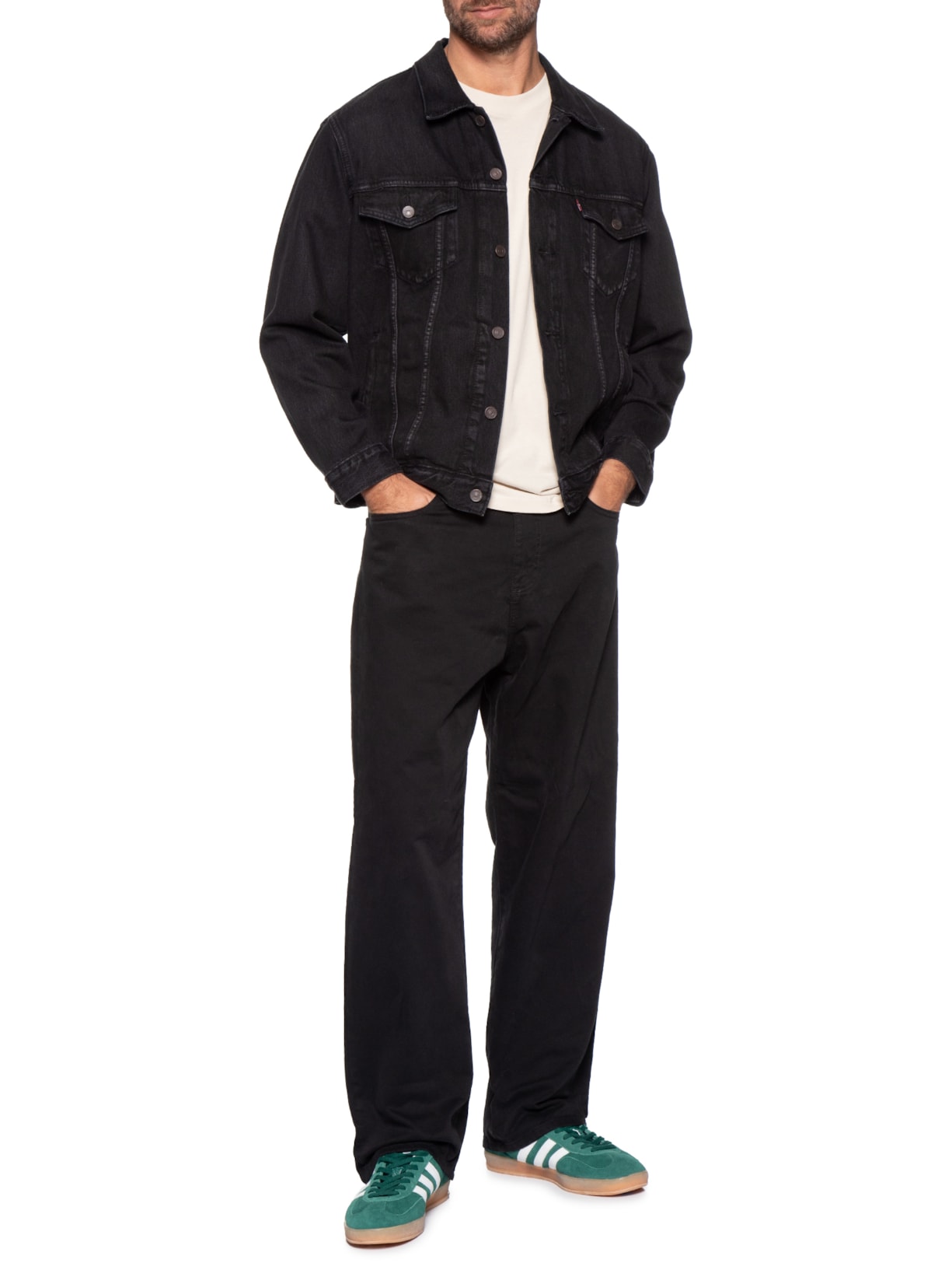 Jaqueta Jeans Masculina Relaxed Fit Trucker Preto Levi's
