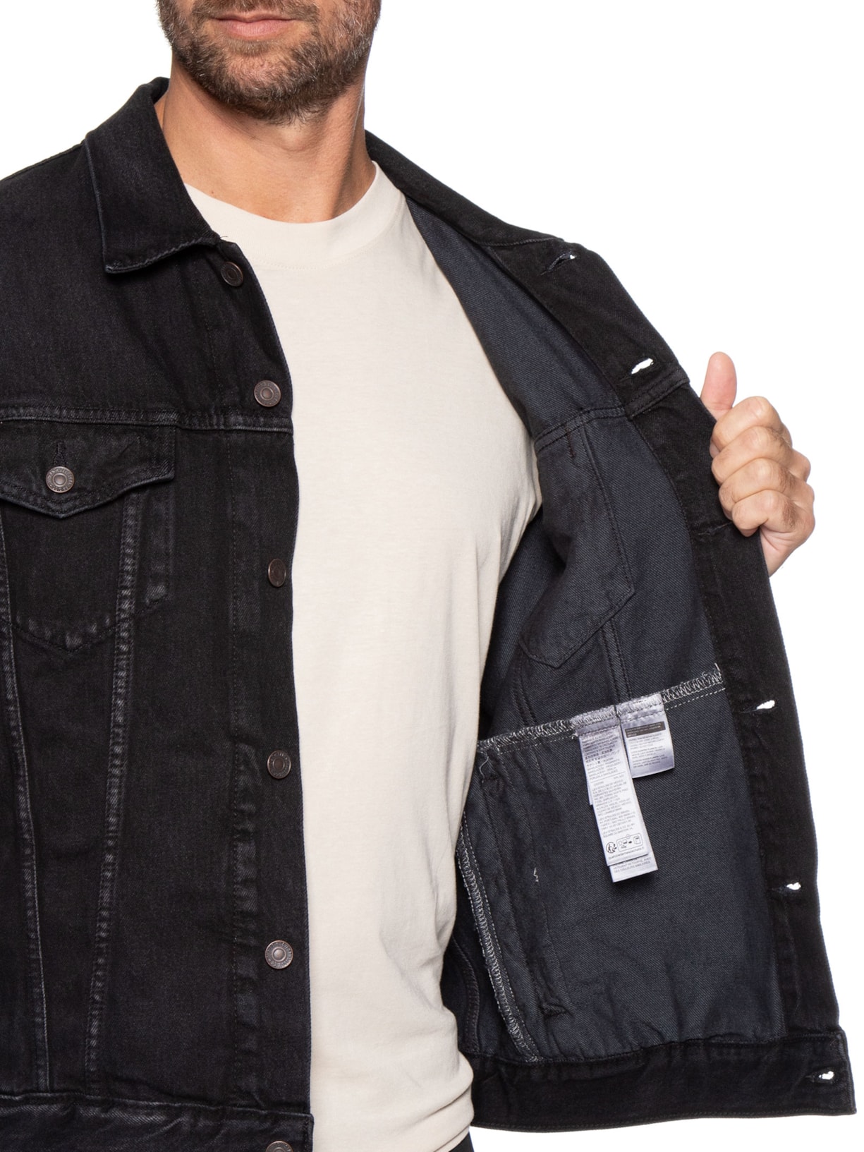 Jaqueta Jeans Masculina Relaxed Fit Trucker Preto Levi's