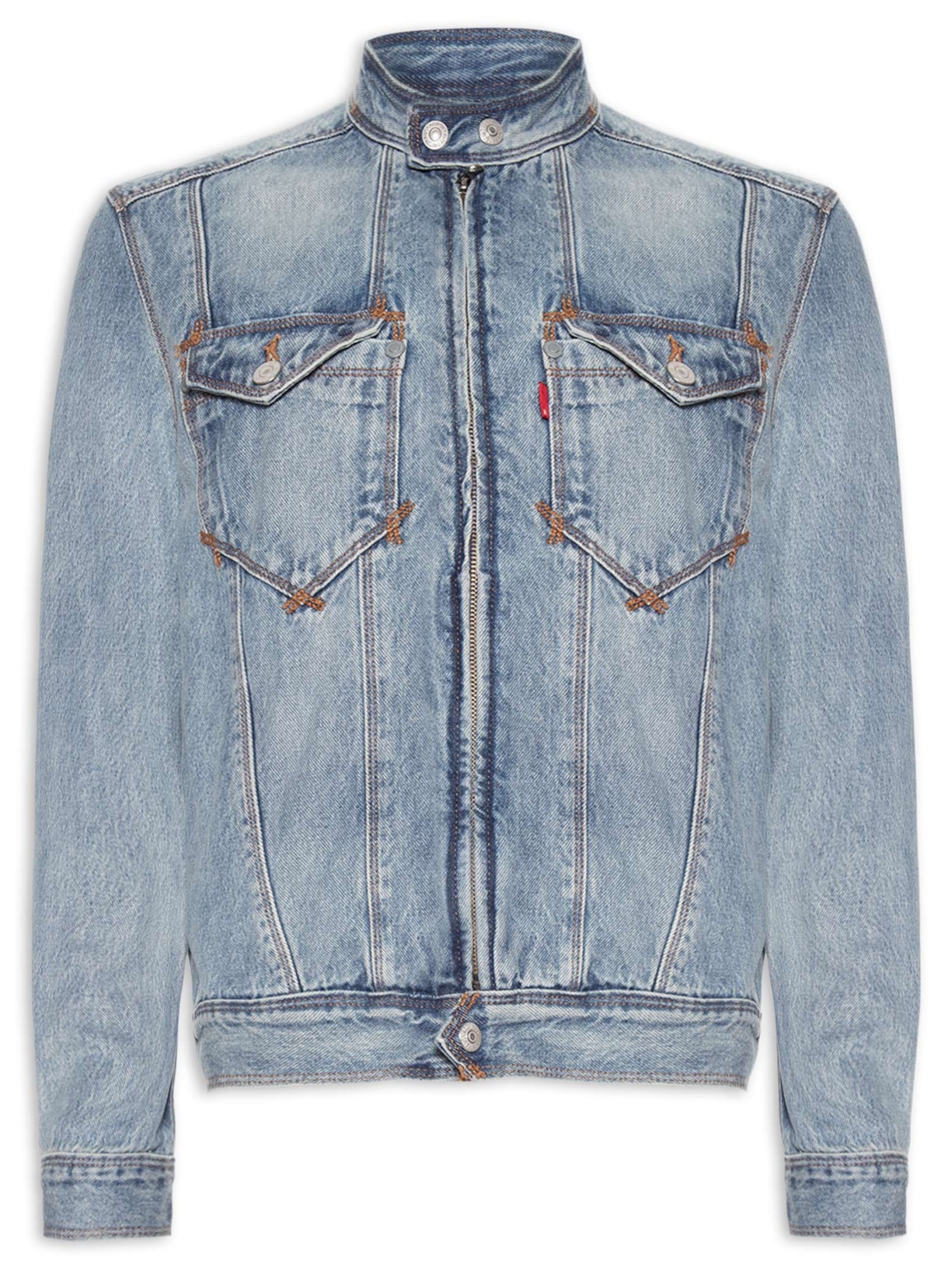 Jaqueta Jeans Masculina Relaxed Fit Twisted Moto Azul Levi's