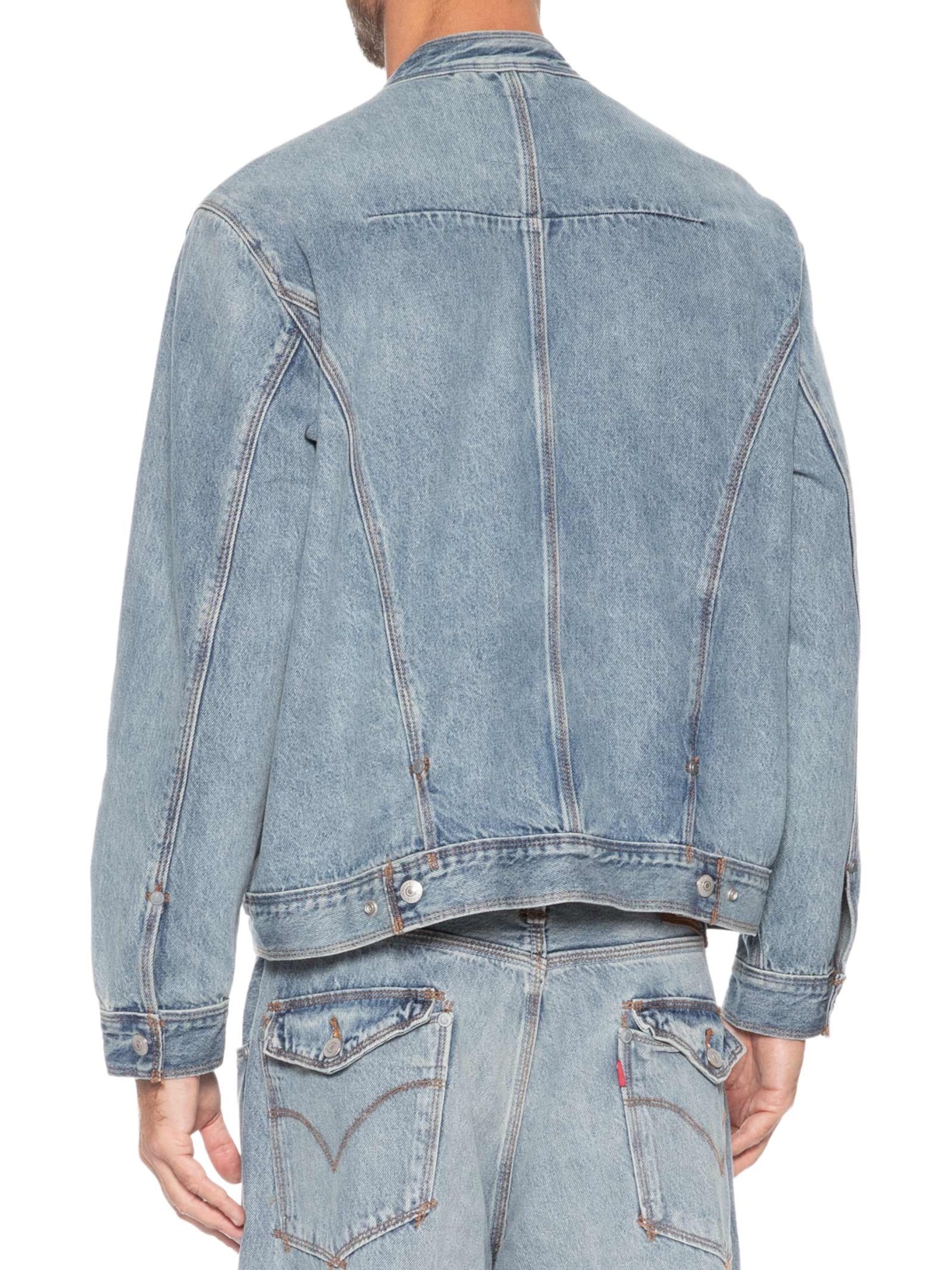 Jaqueta Jeans Masculina Relaxed Fit Twisted Moto Azul Levi's