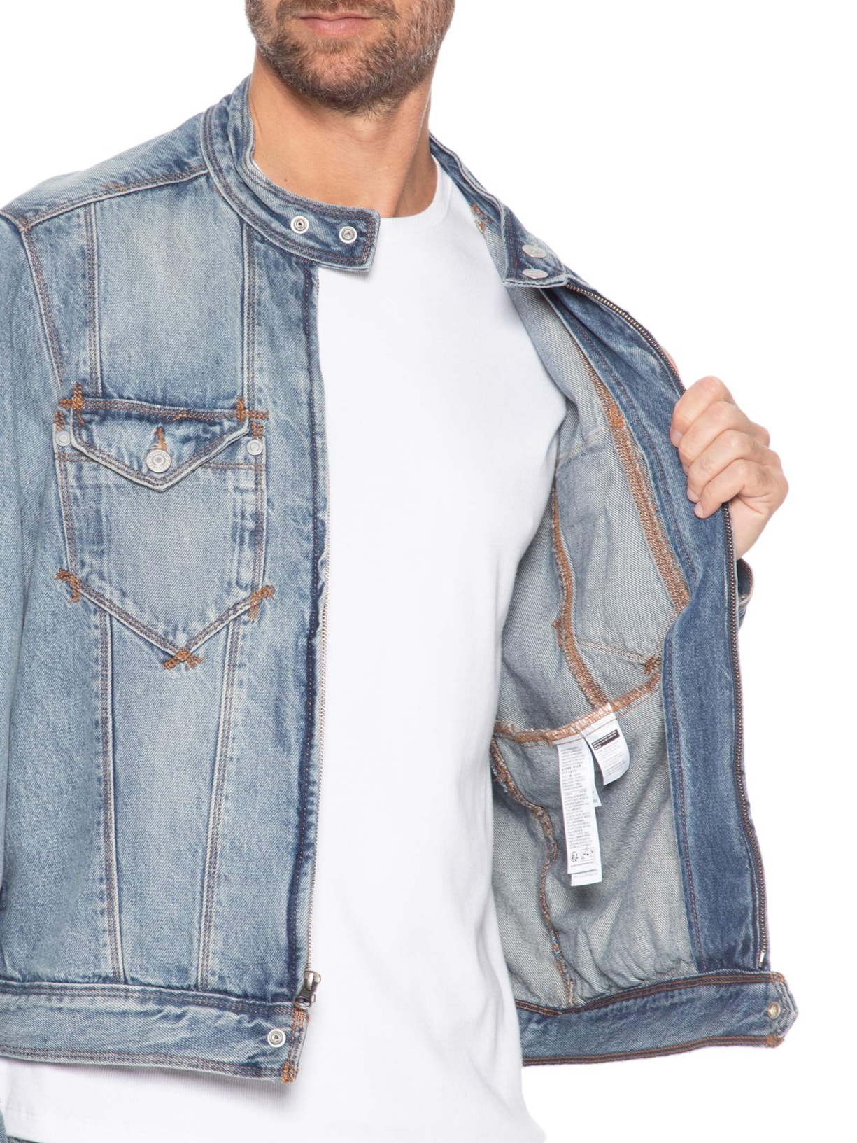 Jaqueta Jeans Masculina Relaxed Fit Twisted Moto Azul Levi's