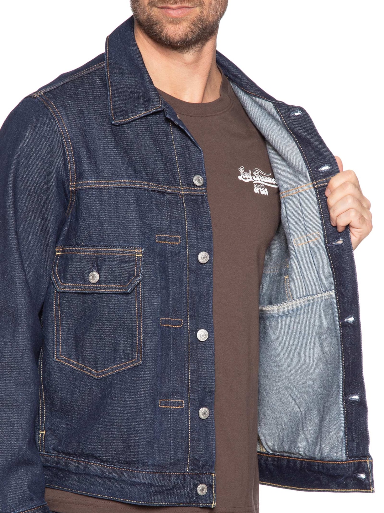 Jaqueta Jeans Masculina Trucker Type II Azul Levi's