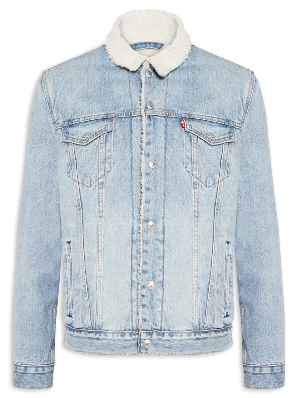 Jaqueta Jeans Masculina Type 3 Sherpa Trucker Azul Levi's