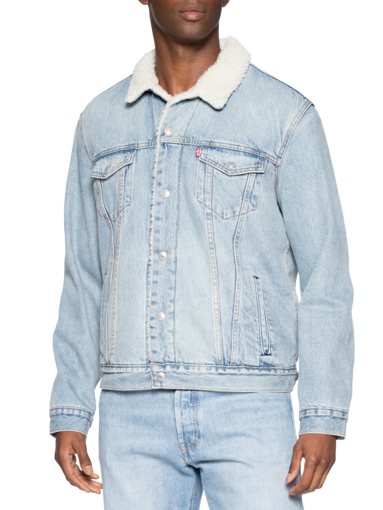 Jaqueta Jeans Masculina Type 3 Sherpa Trucker Azul Levi's