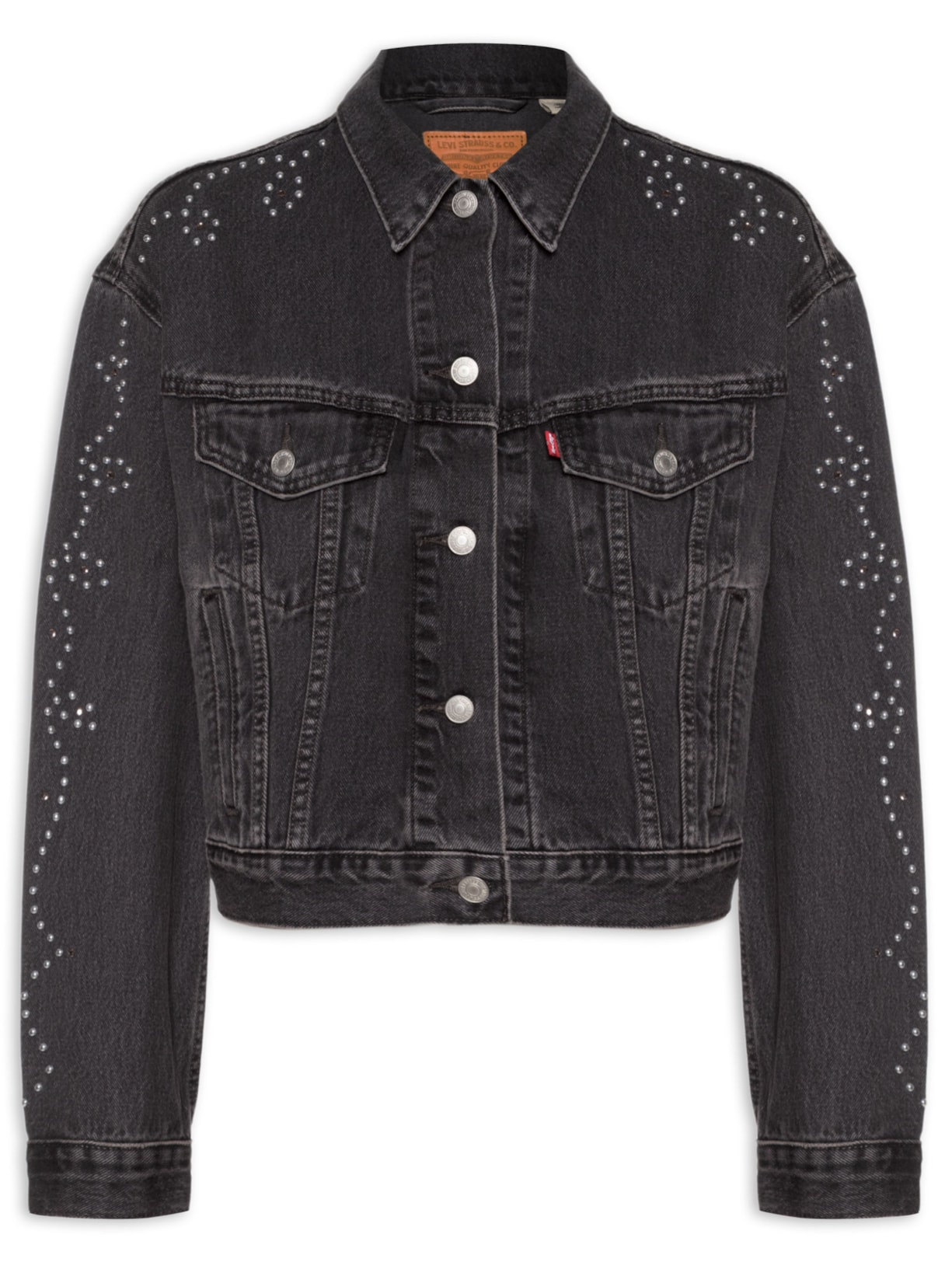 Jaqueta Jeans Shrunken 90S No Pleat - Preto