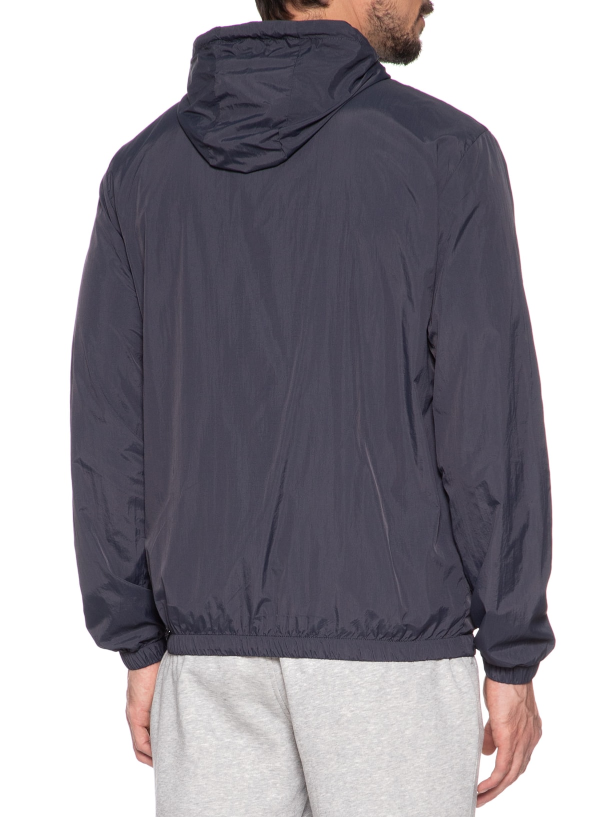 Jaqueta Masculia Corta Vento Com Capuz Azul '2 Essential