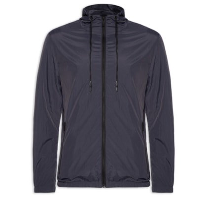 Jaqueta Masculia Corta Vento Com Capuz - Azul