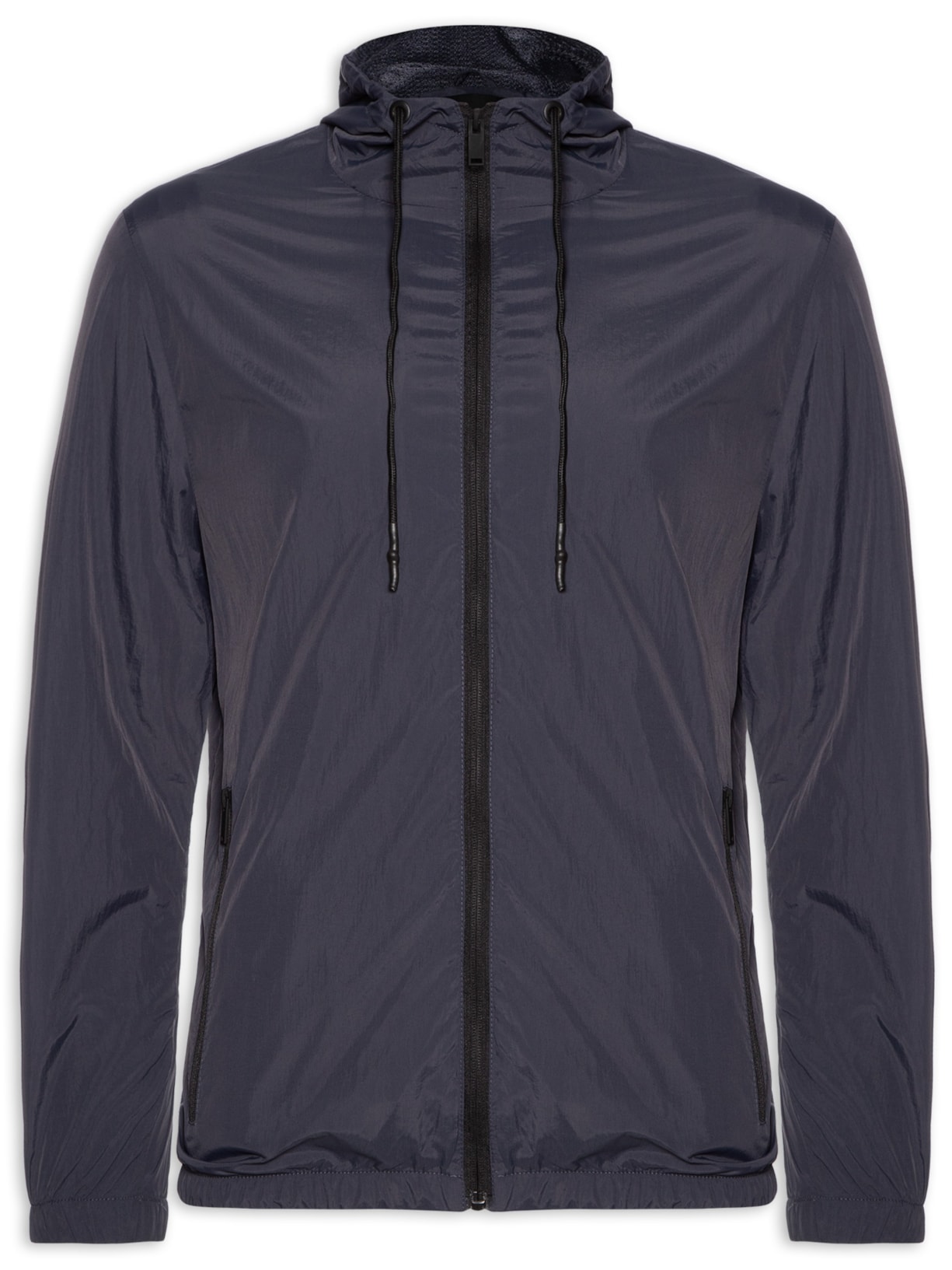 Jaqueta Masculia Corta Vento Com Capuz Azul '2 Essential